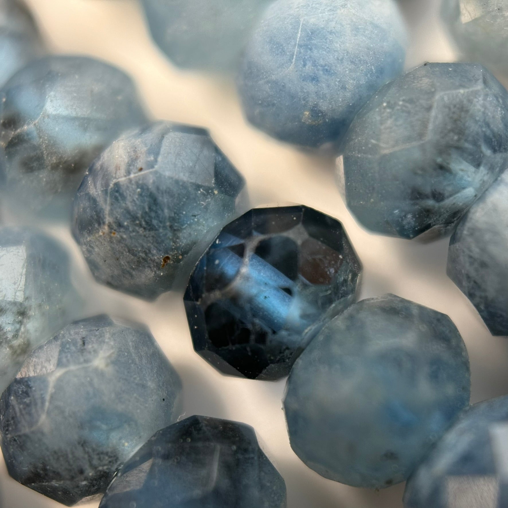 Aquamarine Faceted Rondelle Bead Gemstone Beads image 7
