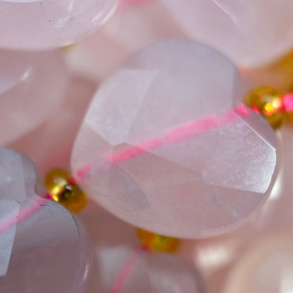 Rose Quartz Faceted Heart 12ÃƒÆ’Ã†â€™Ãƒâ€ Ã¢â‚¬â„¢ÃƒÆ’Ã‚Â¢ÃƒÂ¢Ã¢â‚¬Å¡Ã‚Â¬ÃƒÂ¢Ã¢â€šÂ¬Ã‚Â12 mm Beads image 2