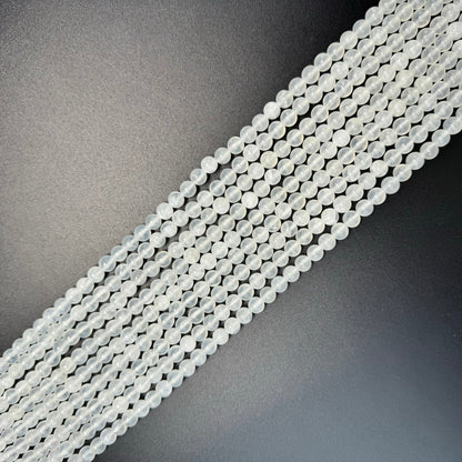 White Calcite Polished Round Beads image 0