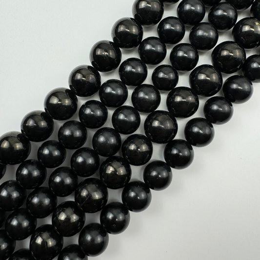Jet Polished  Round Beads image 0