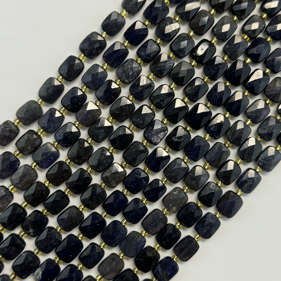 Iolite Rectangular Faceted Cushion Cut 10xÂ8 mm Beads image 0