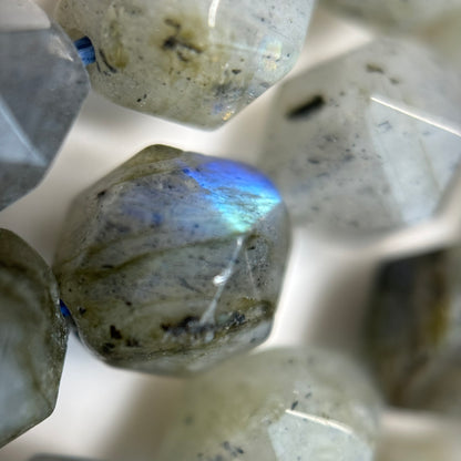 Labradorite Faceted Diamond Cut Beads image 2