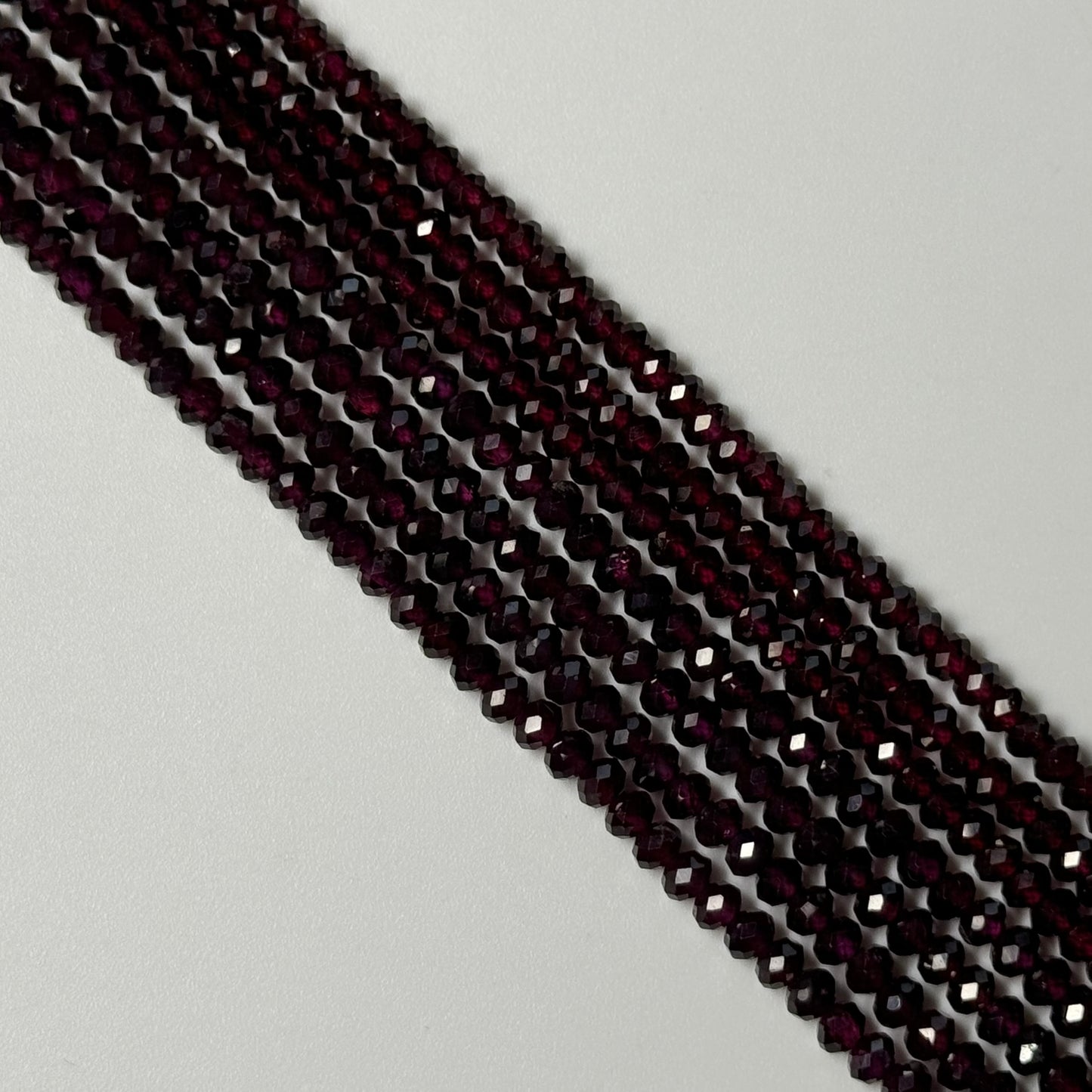 Rhodolite Garnet Faceted Rondelle Beads image 4