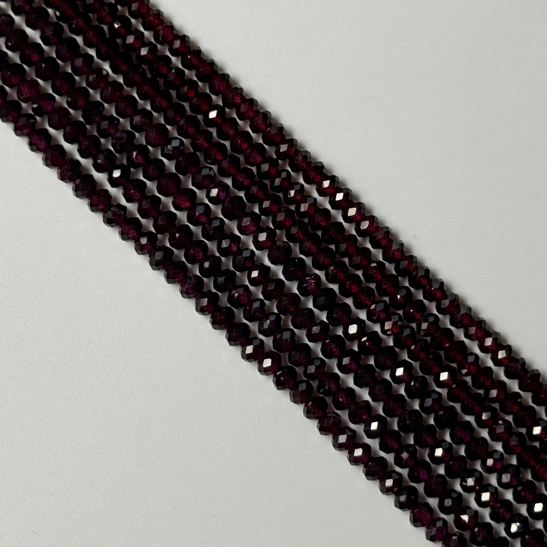 Rhodolite Garnet Faceted Rondelle Beads image 4