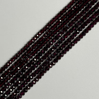 Rhodolite Garnet Faceted Rondelle Beads image 4