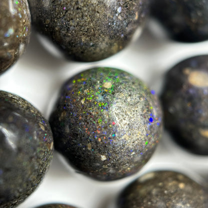 Black Opal Polished Round Beads image 2