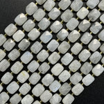Rainbow Moonstone Rectangular Faceted Cushion Cut 10xÂ8 mm Beads image 6