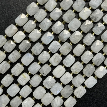 Rainbow Moonstone Rectangular Faceted Cushion Cut 10xÂ8 mm Beads image 6