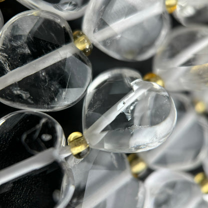 Clear Quartz Faceted Heart 12ÃƒÆ’Ã†â€™Ãƒâ€ Ã¢â‚¬â„¢ÃƒÆ’Ã‚Â¢ÃƒÂ¢Ã¢â‚¬Å¡Ã‚Â¬ÃƒÂ¢Ã¢â€šÂ¬Ã‚Â12 mm Beads image 1