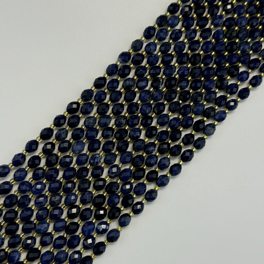 Sodalite AA Faceted Barrel 8 Beads image 0