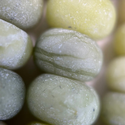 Green Serpentine Frosted Rondelle Beads image 4