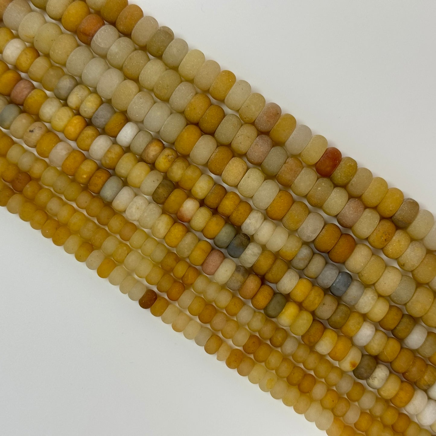 Golden Healer Quartz Frosted Rondelle Beads image 3