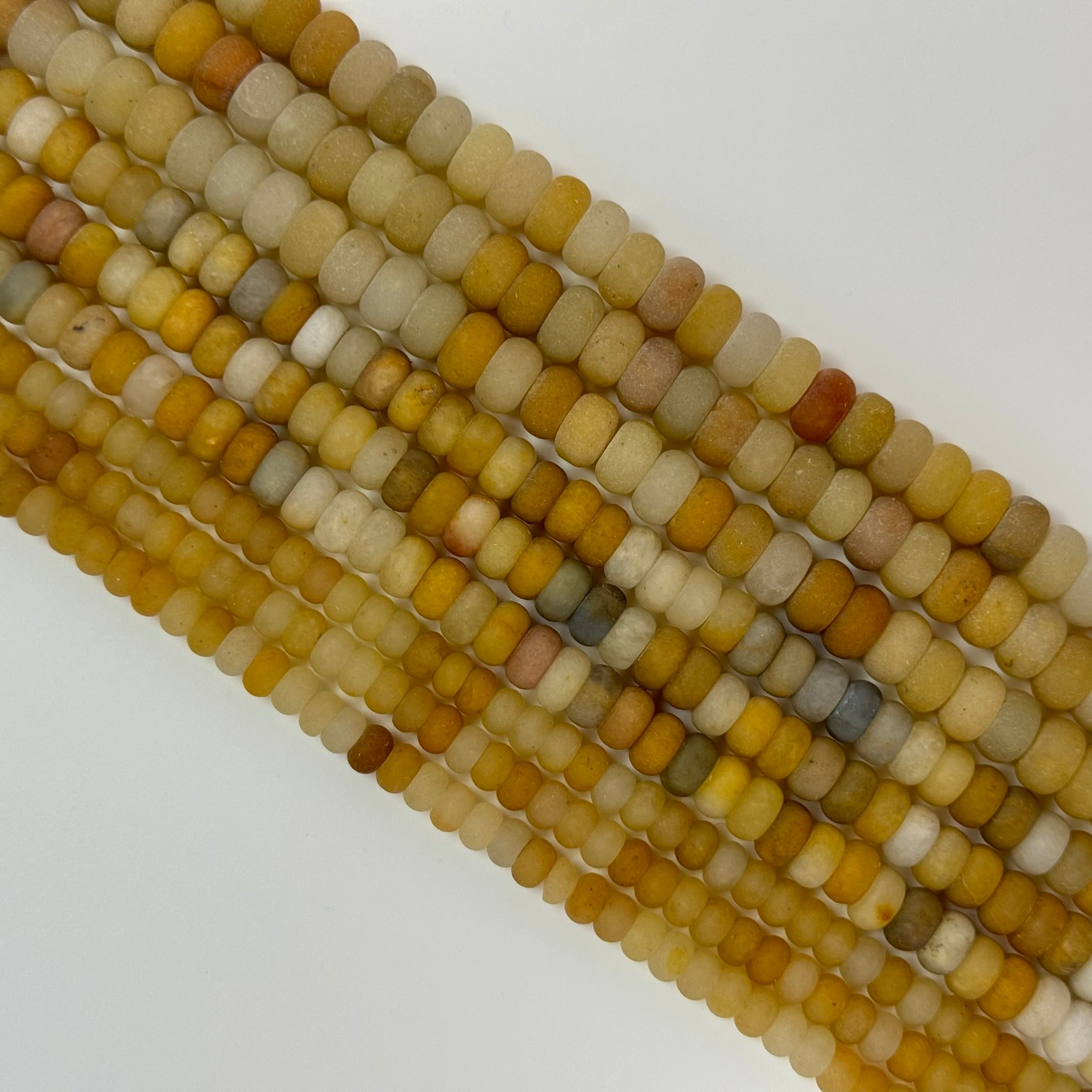 Golden Healer Quartz Frosted Rondelle Beads image 3