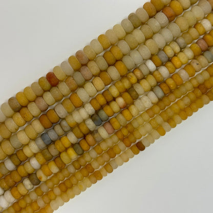 Golden Healer Quartz Frosted Rondelle Beads image 3