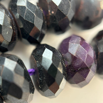Sugilite Faceted Rondelle Beads image 7