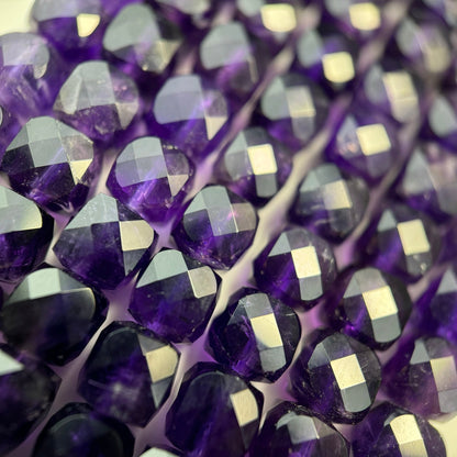 Amethyst Faceted Square Beads image 2
