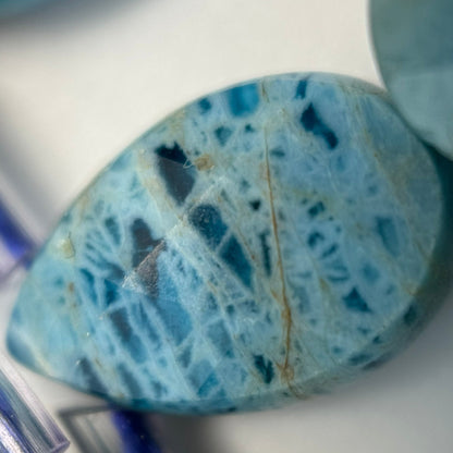 Apatite Faceted Pear Shape Beads image 11