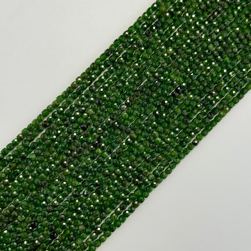 Faceted Square Semi Precious Stone Beads