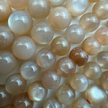 Sunstone & Moonstone Polished  Round Beads image 5