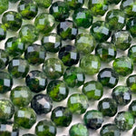 Diopside Faceted Round Beads (A & AA Quality) image 5