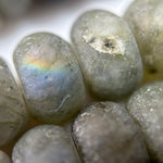 Labradorite Frosted Rondelle Beads image 2