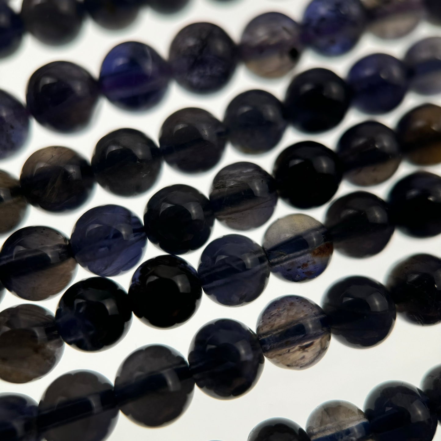 Iolite (Water Sapphire) Polished   Round Beads image 3