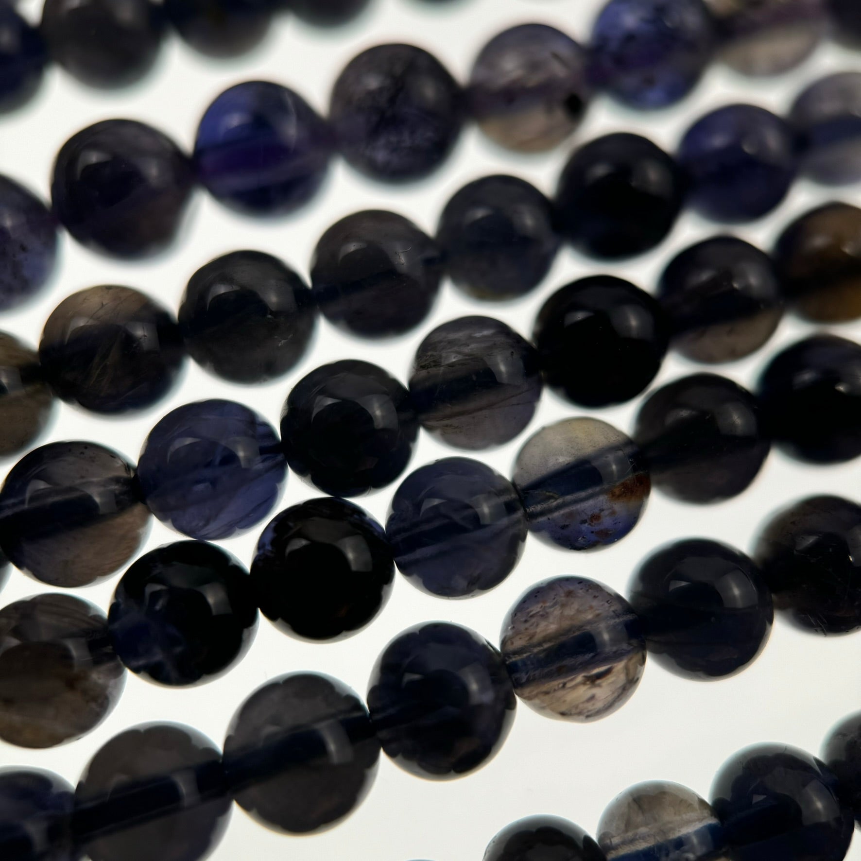 Iolite (Water Sapphire) Polished   Round Beads image 3