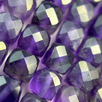 Amethyst Faceted Square Beads image 6