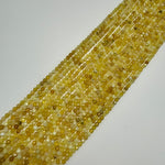 Yellow Opal Faceted Round Beads image 3