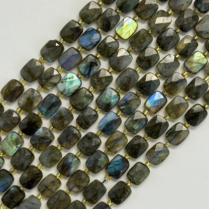 Labradorite Rectangular Faceted Cushion Cut Beads10xÂ8 mm Beads image 4