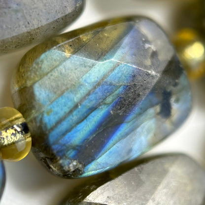 Labradorite Rectangular Faceted Cushion Cut Beads10xÂ8 mm Beads image 5
