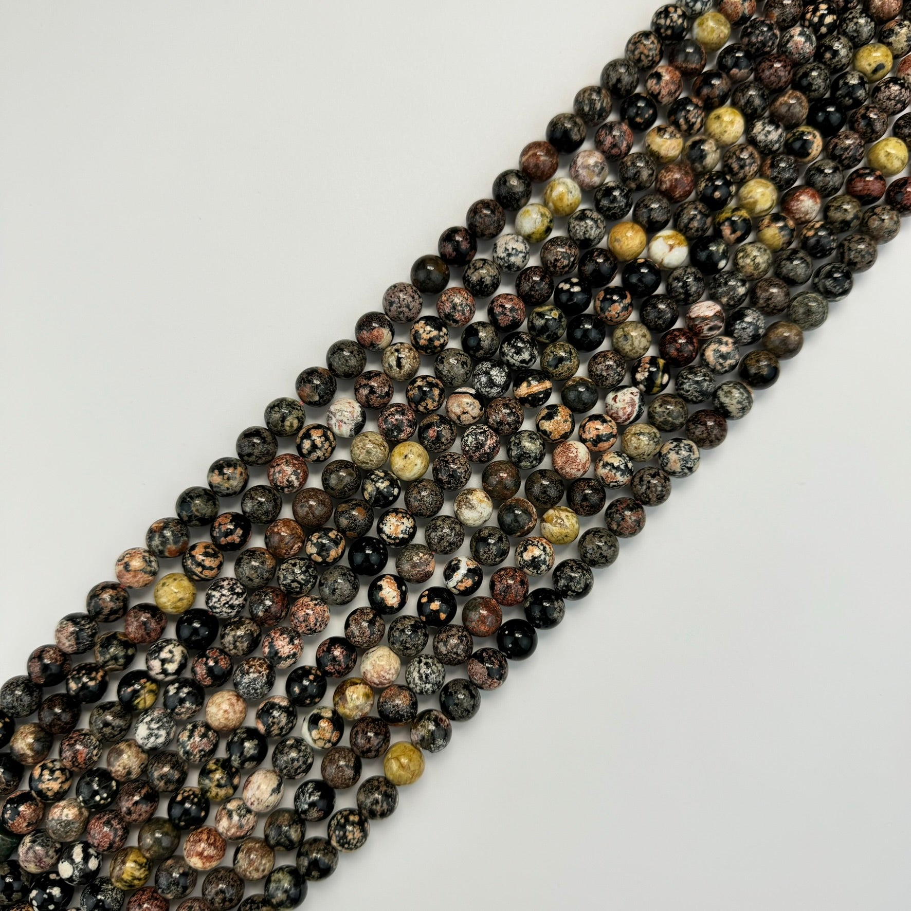Blossom Jasper Polished Round Beads image 7
