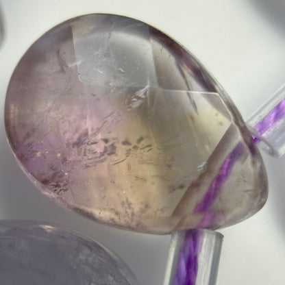 Light Amethyst Faceted Pear Shape Beads image 2
