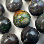 Black Opal Polished Round Beads image 10