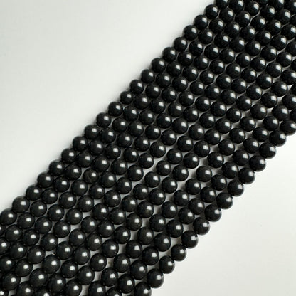 Black Onyx Polished  Round Beads image 1