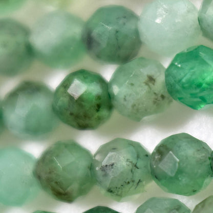 Emerald Faceted Round Beads image 4