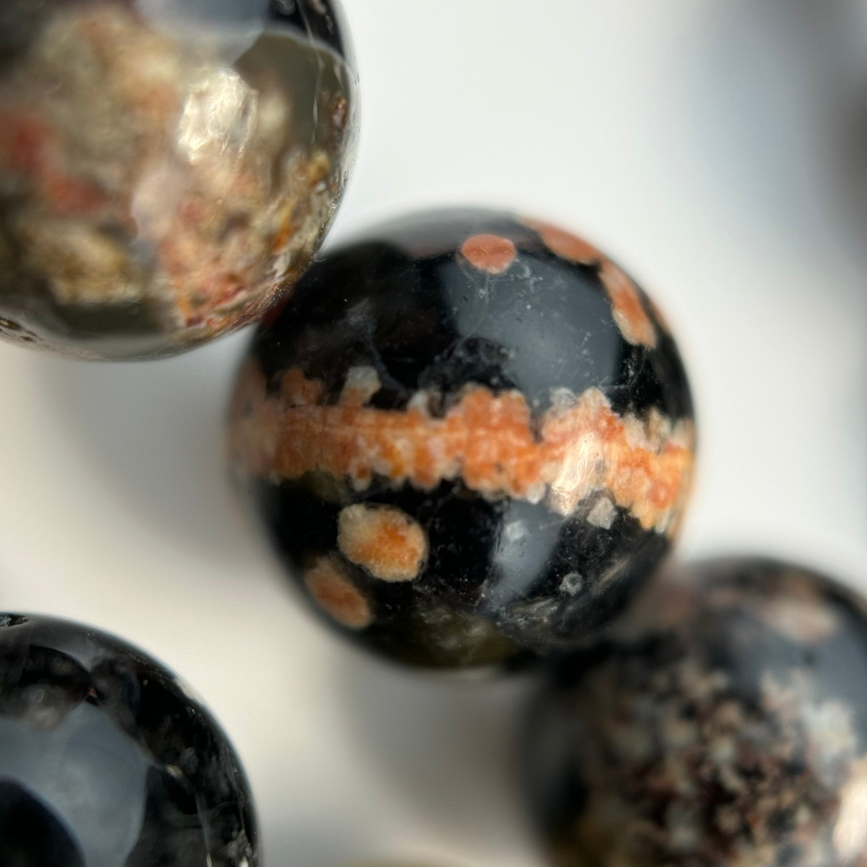 Blossom Jasper Polished Round Beads image 2