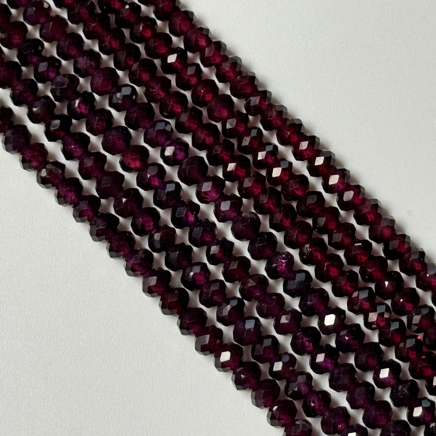 Rhodolite Garnet Faceted Rondelle Beads image 6