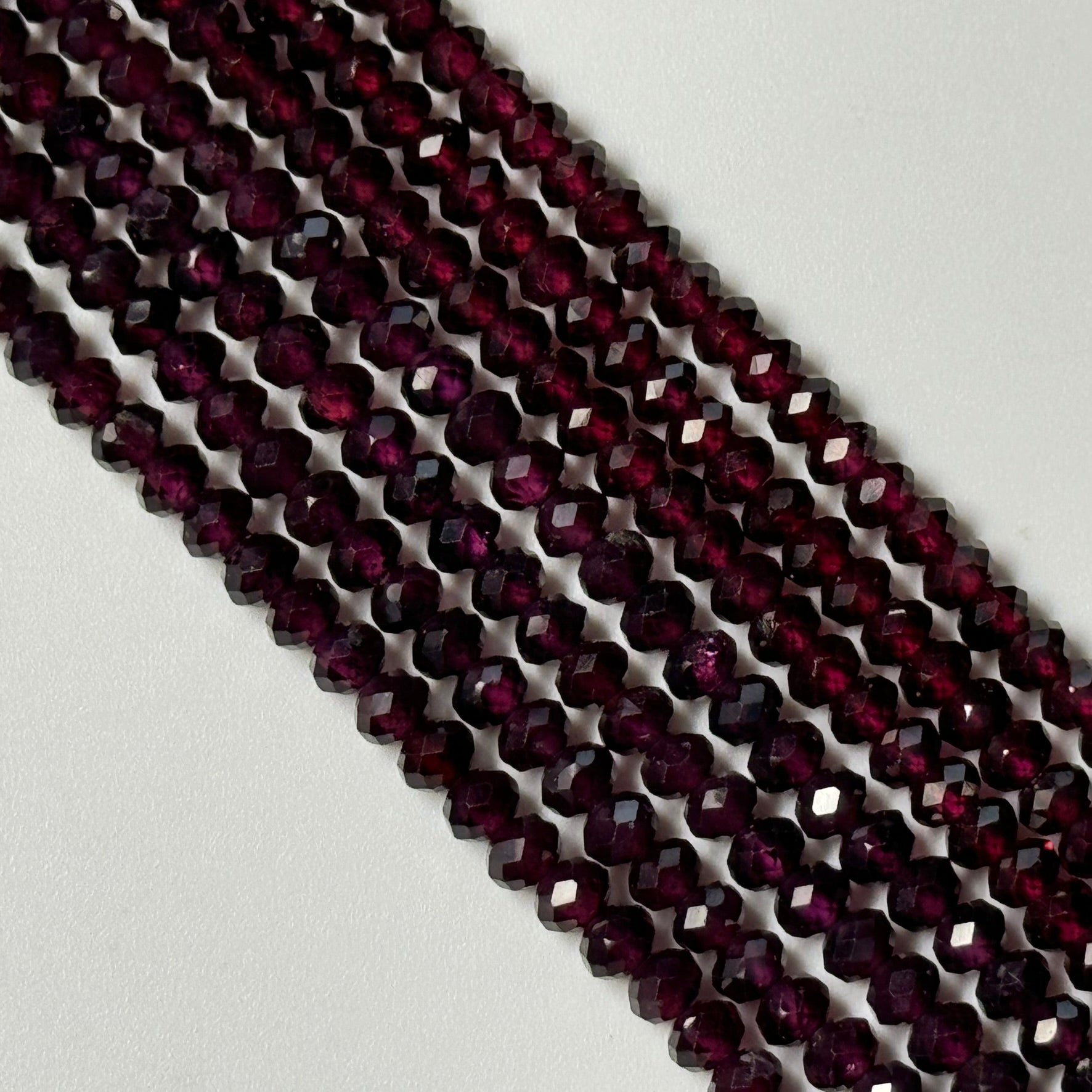 Rhodolite Garnet Faceted Rondelle Beads image 6