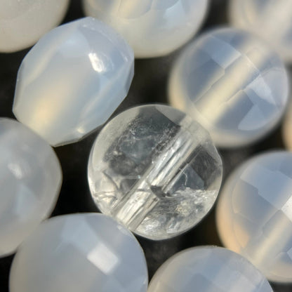 White Agate Lentils Beads image 2