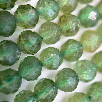 Green Apatite AA Faceted Round Beads image 1