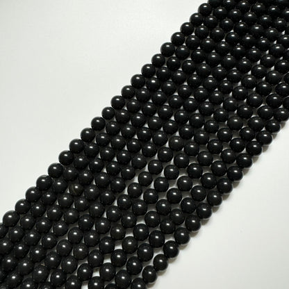 Black Onyx Polished  Round Beads image 6