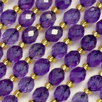 Amethyst Faceted Barrel Beads image 3