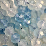 Aquamarine Faceted Round Gemstone Beads - AAA Quality image 4