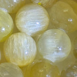 Golden Cat's eye Calcite Polished Round Beads image 2