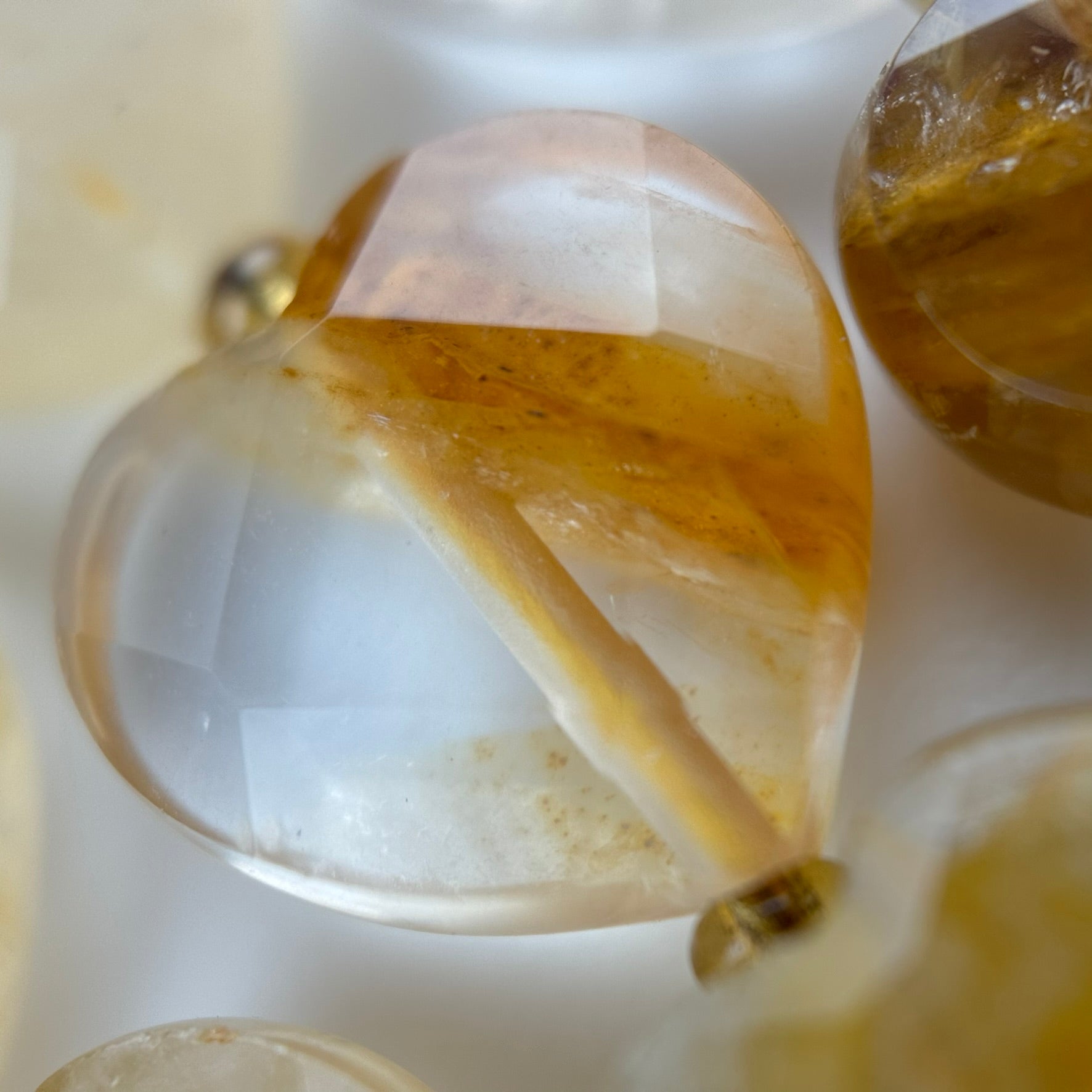 Golden Healer Quartz Faceted Heart 12ÃƒÆ’Ã†â€™Ãƒâ€ Ã¢â‚¬â„¢ÃƒÆ’Ã‚Â¢ÃƒÂ¢Ã¢â‚¬Å¡Ã‚Â¬ÃƒÂ¢Ã¢â€šÂ¬Ã‚Â12 mm Beads image 3