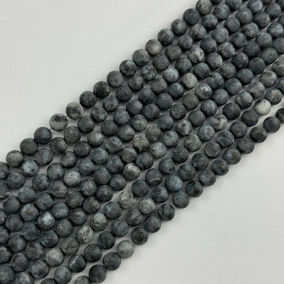 Larvikite Frosted Round Beads image 0
