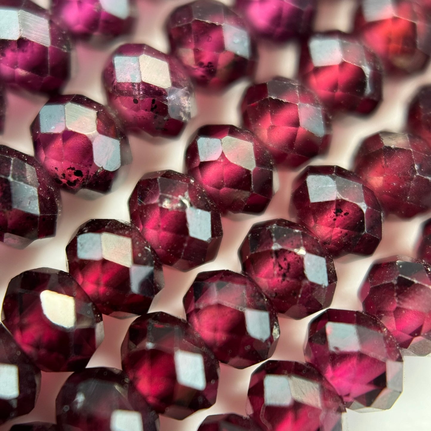 Rhodolite Garnet Faceted Rondelle Beads image 5