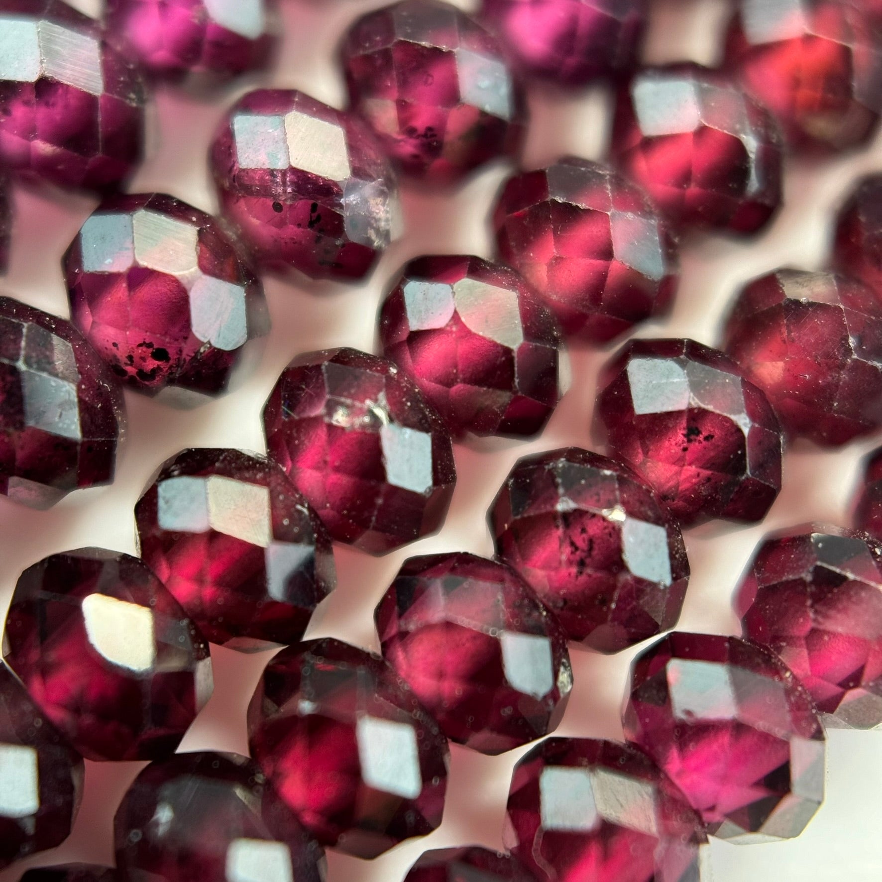 Rhodolite Garnet Faceted Rondelle Beads image 5