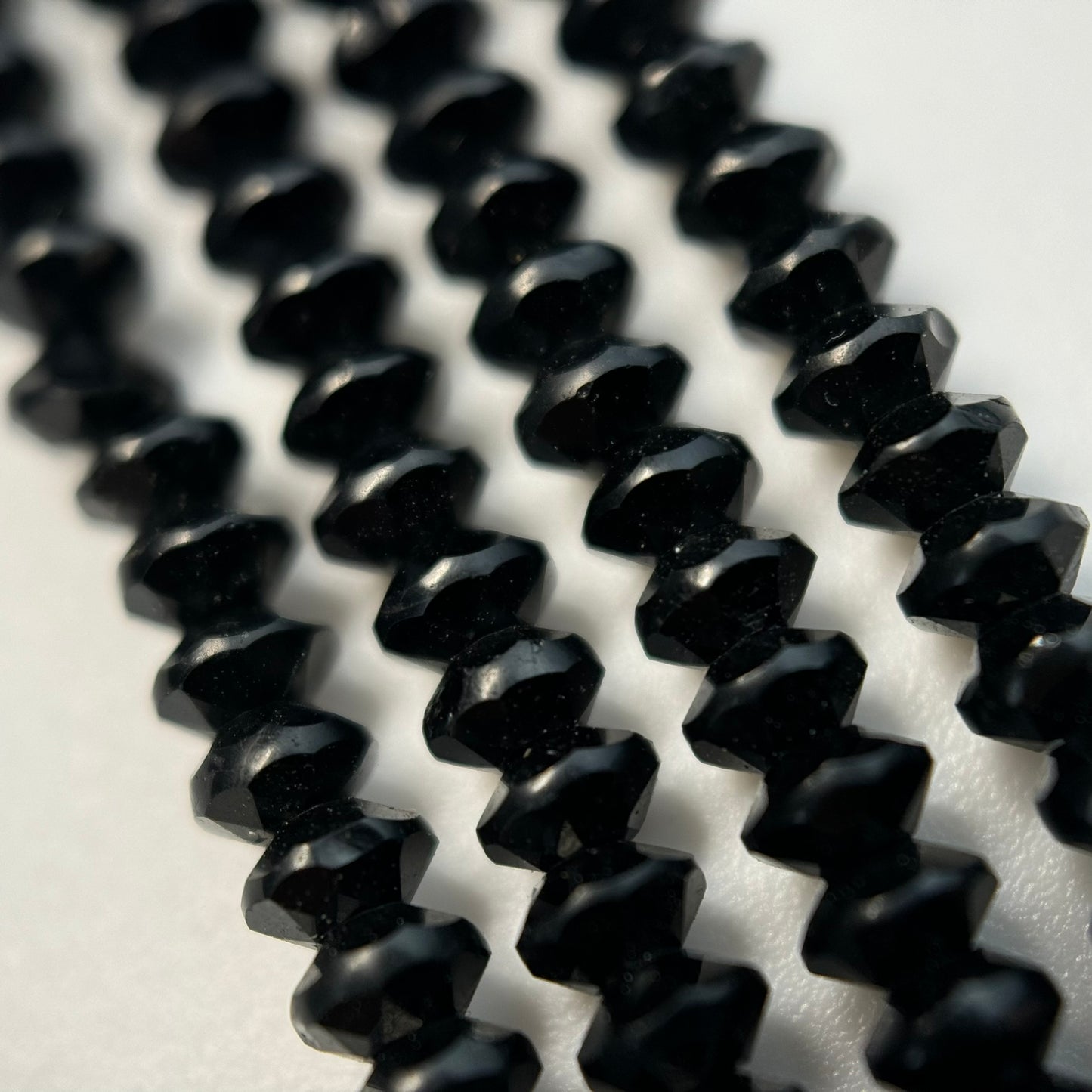 Black Tourmaline Space Ship Beads image 1